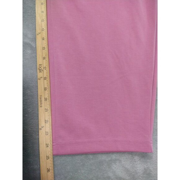 Athleta Pants Womens 2X Pink Crop Travel Lounge Seasoft Straight Modal Blend - Picture 5 of 10